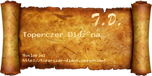 Toperczer Diána névjegykártya